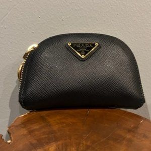Prada Foldable Zip around Travel Pouch Saffiano Leather Mini